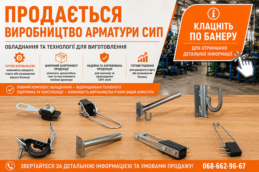 Продається виробництво арматури СИП